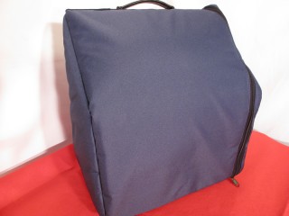 Soft side loading case for 8 bass accordion blue